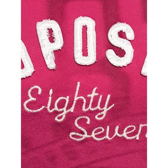 Aeropostale Womens Juniors T Shirt XL Spellout Pink Embroidered 100% Cotton - Picture 5 of 9
